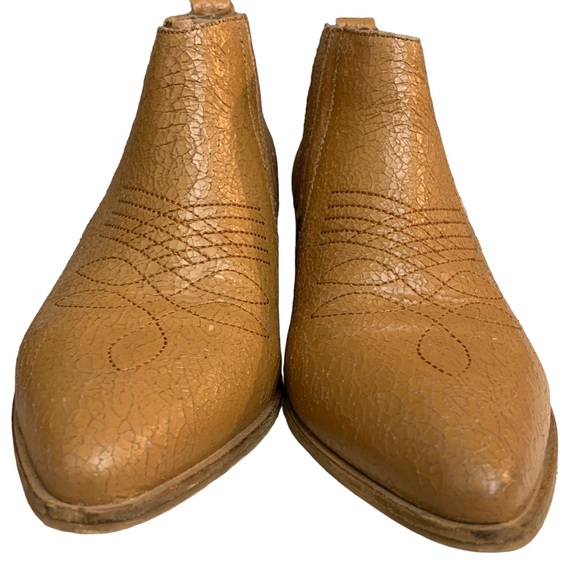 Anthropologie Kaanas Distressed Leather Booties - Picture 5 of 9